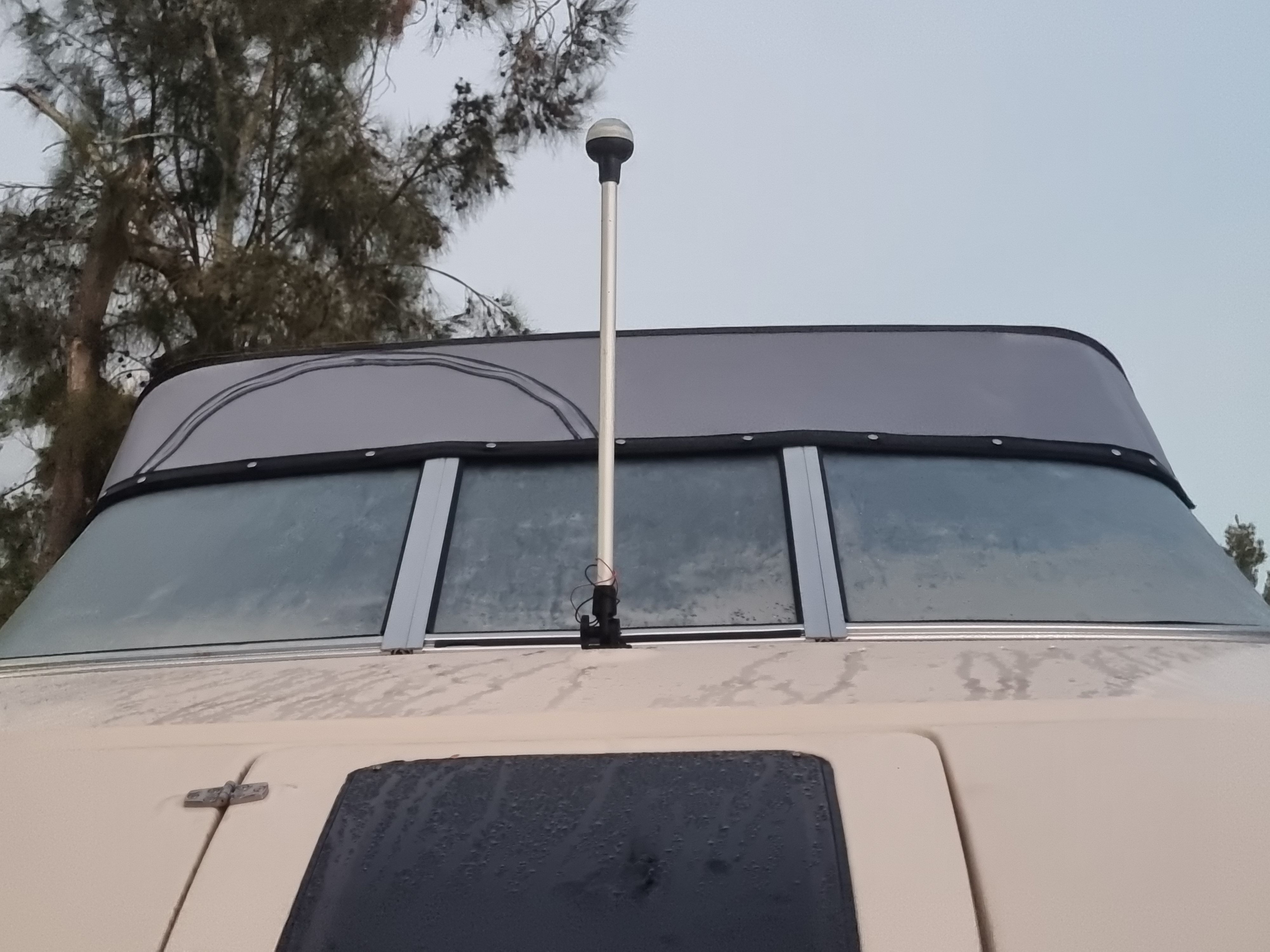 Final Invoice - Measure, fit and install new Bimini, front and side — photo