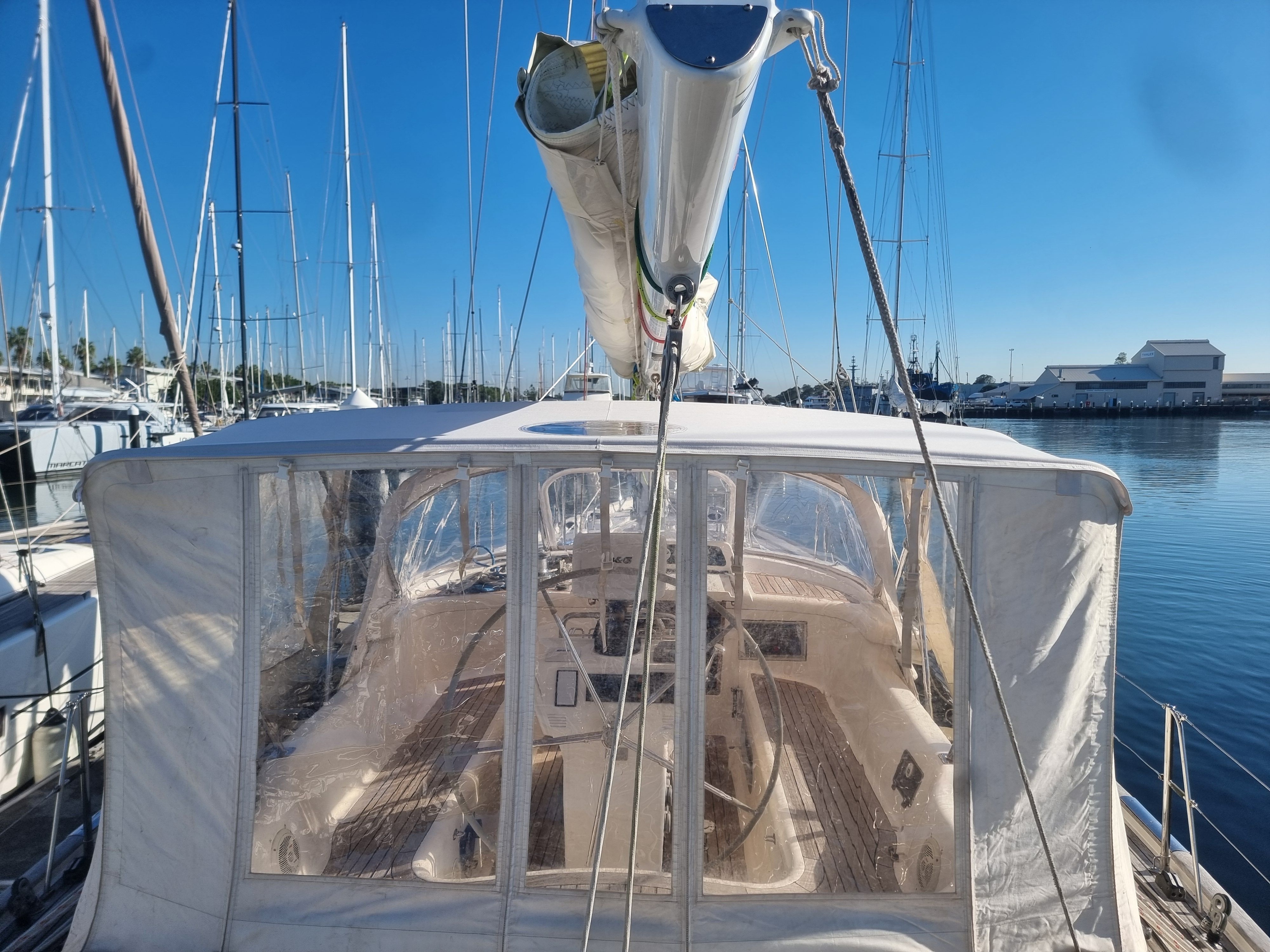1 hour extra for rear awning zips; Remainder for New canvas top aft of — photo