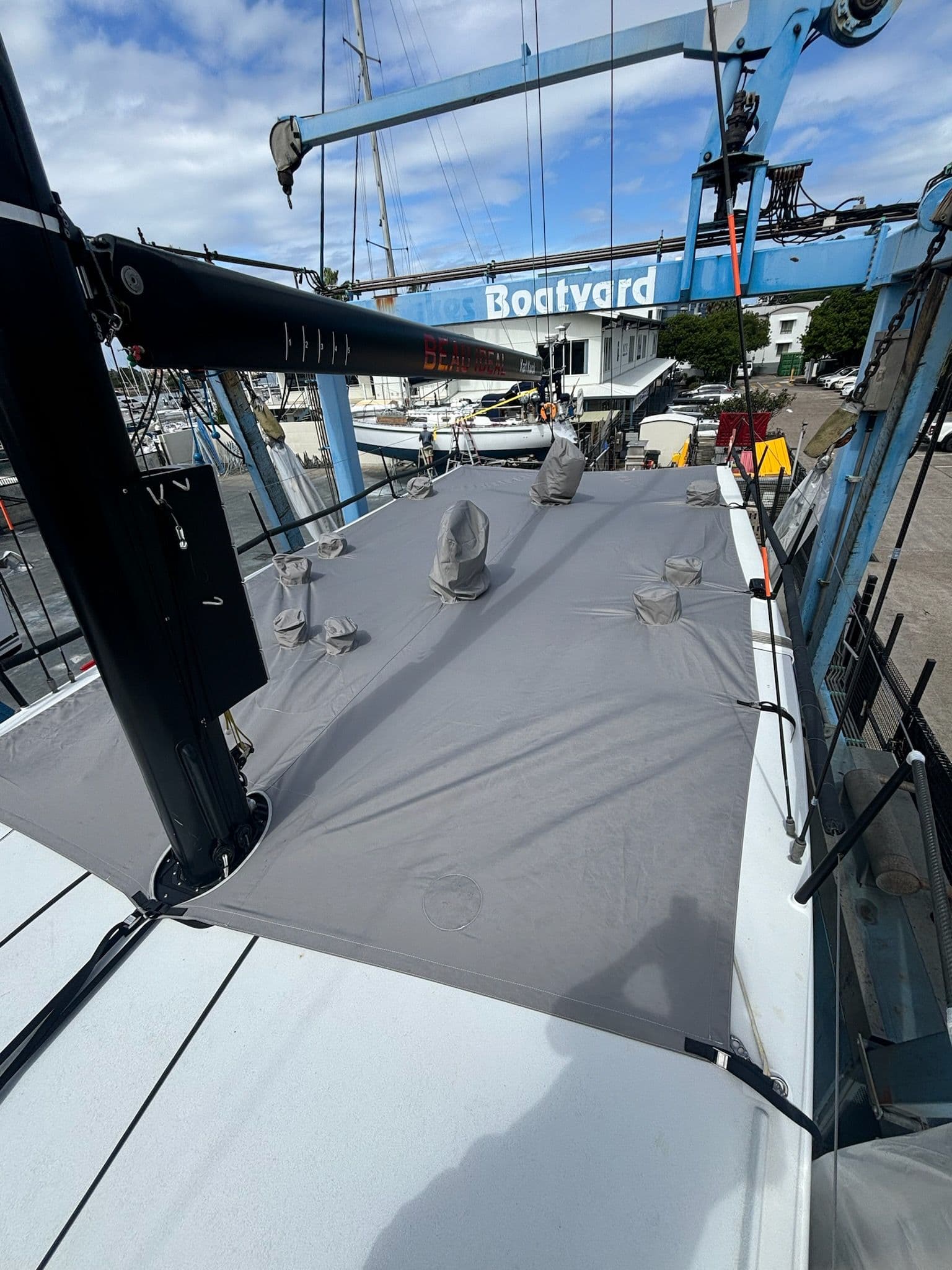 Rudder & Tiller Covers in WeatherMAX — photo